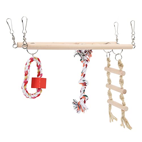 HUONIU Vogel-Hängebrücke, Leiter-Spielzeug für Sittiche, Papageien, Vögel, Backenzähne und Kaukäfig-Dekoration HUONIU Vogel-Hängebrücke, Leiter-Spielzeug für Sittiche, Papageien, Vögel, Backenzähne und Kaukäfig-Dekoration von HUONIU