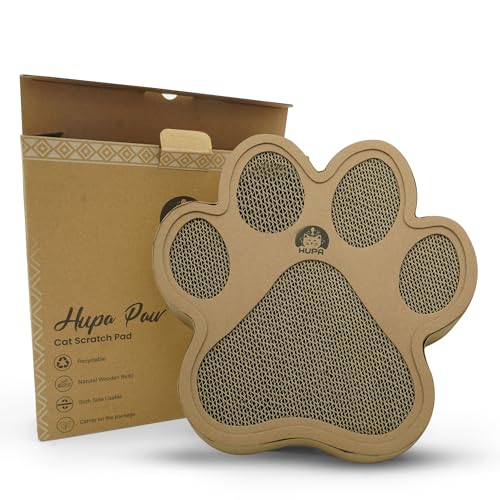 Katzenkratzer in Pfotenform | Reversible Karton Kätzchen Kratzbrett | Kätzchen Kratzbrett für Indoor Katzen | Katzenkratzer Karton für kleine & mittelgroße Katzen & Kätzchen | Katzenspielzeug (klein) von HUPA