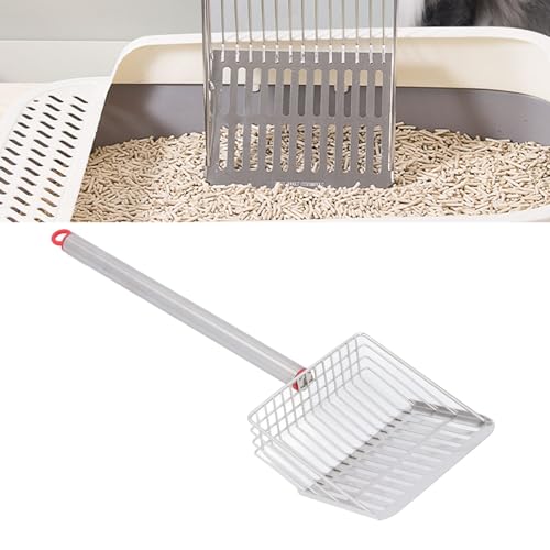 HURRISE Katzenstreuschaufel, Langer Griff, Metall, Abnehmbar, Spritzwassergeschützt, Schnelle Filtration, Katzenstreuschaufel, Katzenstreuschaufel für die Reinigung der Katzentoilette HURRISE Katzenstreuschaufel, Langer Griff, Metall, Abnehmbar, Spritzwassergeschützt, Schnelle Filtration, Katzenstreuschaufel, Katzenstreuschaufel für die Reinigung der Katzentoilette von HURRISE