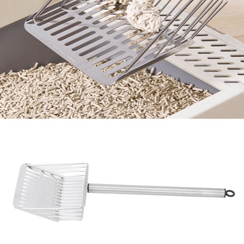 HURRISE Katzenstreuschaufel, Langer Griff, Metall, Abnehmbar, Spritzwassergeschützt, Schnelle Filtration, Katzenstreuschaufel, Katzenstreuschaufel für die Reinigung der Katzentoilette HURRISE Katzenstreuschaufel, Langer Griff, Metall, Abnehmbar, Spritzwassergeschützt, Schnelle Filtration, Katzenstreuschaufel, Katzenstreuschaufel für die Reinigung der Katzentoilette von HURRISE