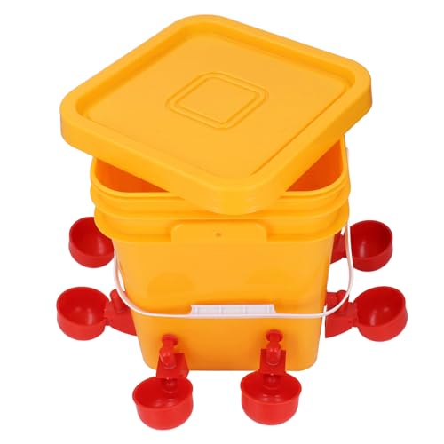 Automatische Hühnerwasserer -Set Niedriger Verschüttung Selbstauffüllender Geflügelwasserspender für Hühnervogel Entengans Truthahn (HUSHUIbw6o2dient-11) von HUSHUI