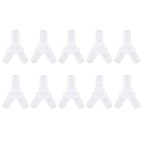 HUSHUI 10 Stück Weich Schlauch Armaturen Y-Steck Verbinder Aquarium Fish Tank Luftpumpe Anschluss 3-Wege-Anschluss (6,4 mm) von HUSHUI