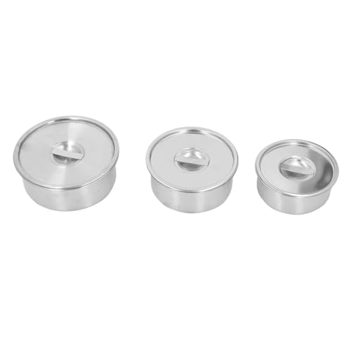 HUSHUI 3pcs 304 Edelstahlschüssel -Set, Hitzefut Anti -Herbst -Metall -Mischschalen mit Dichtem Dichtungsdeckel für Haushaltsnahrungsmittelzubereitung und Lagerung HUSHUI 3pcs 304 Edelstahlschüssel -Set, Hitzefut Anti -Herbst -Metall -Mischschalen mit Dichtem Dichtungsdeckel für Haushaltsnahrungsmittelzubereitung und Lagerung von HUSHUI