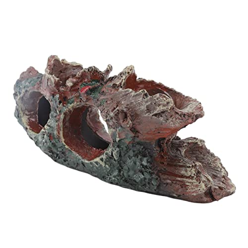 HUSHUI Aquarium-Baum-LKW-Dekoration, Kunstharz, Hohe Simulation, Lichtecht, Aquarium-Baum-LKW-Ornament mit Löchern (GM0688) von HUSHUI