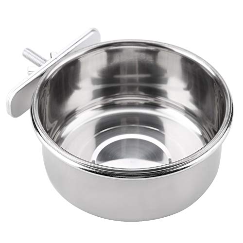 HUSHUI Futternapf aus Edelstahl Futter, Wasser, Futternapf Papageien, Sittiche, Vogelkäfig-Zubehör (S) von HUSHUI