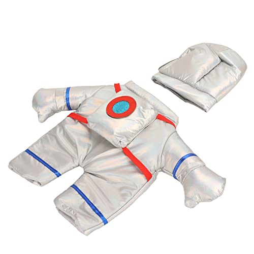HUSHUI Hundekostüm, Weiche Bequeme Dehnbare Astronaut -Haustier -Outfit mit Hakenschleifenbefestigungen, für Weihnachten Halloween Party Daily Wear Welpen Kätzchen (XL) von HUSHUI