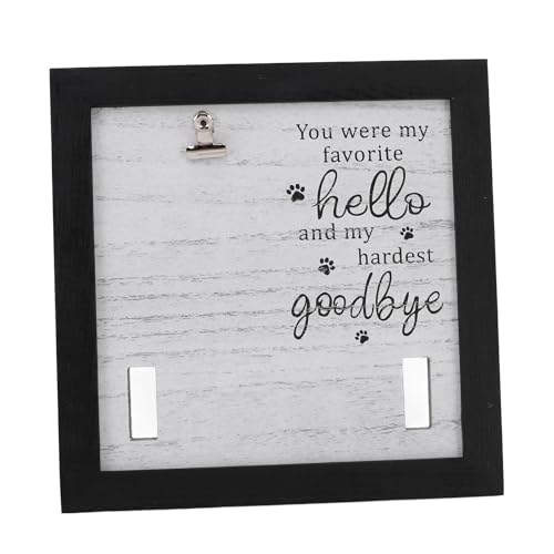HUSHUI Pet Keepsake Bilderrahmen mit Einzigartiger Kragenplatzierung, Hölzerne Stabile Display, Schreibtischgedehnung für Tischplatten, Geschätzte Erinnerungen Showcase von HUSHUI