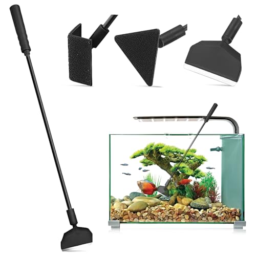 HUSOUE Aquarium-Reinigungsset 3-in-1, Aquarium-Reinigungsset, Glasreiniger, dreieckige Schwammbürste, Algenschaber, rechtwinklige Bürste für Aquarium-Wartung HUSOUE Aquarium-Reinigungsset 3-in-1, Aquarium-Reinigungsset, Glasreiniger, dreieckige Schwammbürste, Algenschaber, rechtwinklige Bürste für Aquarium-Wartung von HUSOUE
