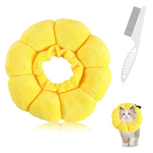 Katzenkegel, weich, Katzen-Genesungshalsband, verstellbar, niedlich, Sonnenblumenkegel, um das Lecken zu stoppen, atmungsaktiv, für Haustiere, Katzen, Hunde, Kaninchen, Wundheilung Katzenkegel, weich, Katzen-Genesungshalsband, verstellbar, niedlich, Sonnenblumenkegel, um das Lecken zu stoppen, atmungsaktiv, für Haustiere, Katzen, Hunde, Kaninchen, Wundheilung von HUSOUE