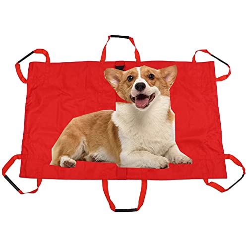 HUUG Faltbarer Haustier-Transport-Stretcher mit Sicherheitsgurt, Erste-Hilfe-Dehner, tragbarer Oxford-Stoff, Hunde-Dehner für kleine Tiere, Rot HUUG Faltbarer Haustier-Transport-Stretcher mit Sicherheitsgurt, Erste-Hilfe-Dehner, tragbarer Oxford-Stoff, Hunde-Dehner für kleine Tiere, Rot von HUUG