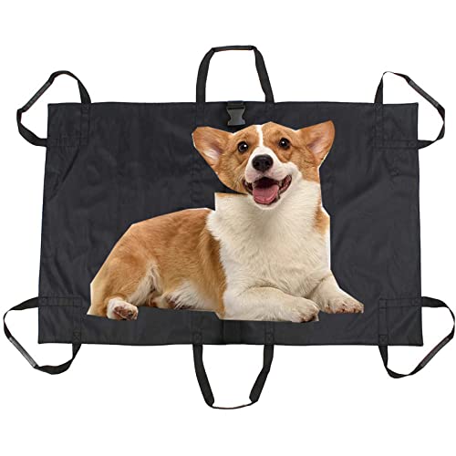 HUUG Faltbarer Haustier-Transport-Stretcher mit Sicherheitsgurt, Erste-Hilfe-Dehner, tragbarer Oxford-Stoff, Hunde-Dehner für kleine Tiere, Schwarz HUUG Faltbarer Haustier-Transport-Stretcher mit Sicherheitsgurt, Erste-Hilfe-Dehner, tragbarer Oxford-Stoff, Hunde-Dehner für kleine Tiere, Schwarz von HUUG