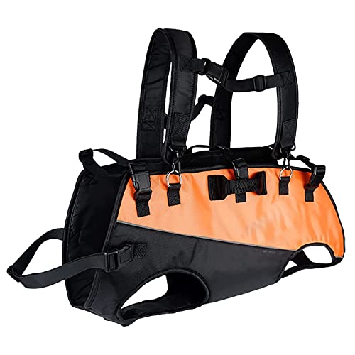 HUUG Haustiertragetasche Rucksack für Hunde, Transportdehner für Hunde und andere Tiere, Faltbarer Haustiertransportdehner Tiertrage Erste-Hilfe-Dehner mit verstellbarem ​Gurt,D von HUUG