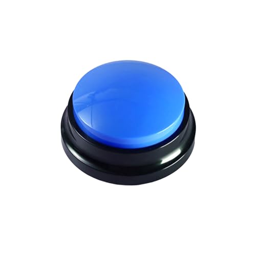 HWGING Dog Button Pet Talk Button Voice Recording Button Pet Talking Buzzer Dogs interactive Toys Communication Button for Dogs and Cats (dark blue) von HWGING