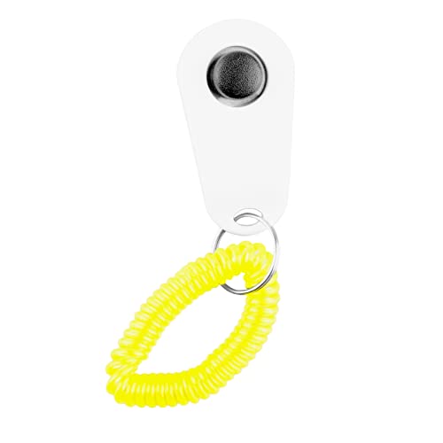 HWGING Dog Training Clicker Interaktive Quietschige Bequeme Universelle Training Clicker Ring für Hunde Katzen (Weiß) von HWGING