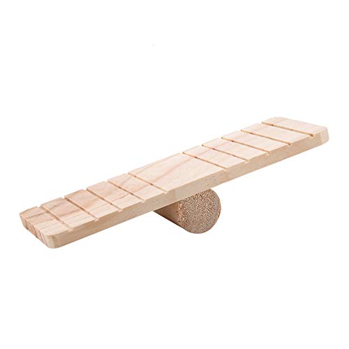 HWGING Hamsterspielzeug 19 × 7 × 4 kleine Haustiere Holzwippe Spielzeug Hamster Maus Rennmäuse Chinchilla Holzwippe Meerschweinchen Wippe von HWGING