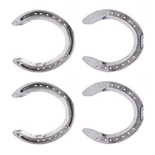 HWGING Hufeisen aus Aluminiumlegierung, leicht, zuverlässig, praktisches Reitzubehör für Rennbahn (Nr. 6), 4 Stück von HWGING