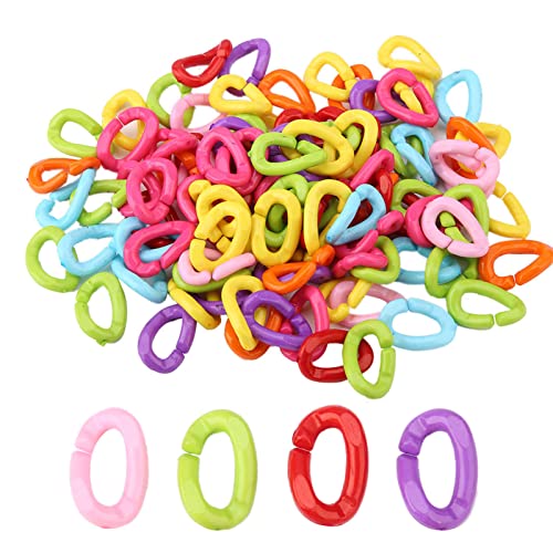 HWGING Kunststoff-Kettenglieder, Kunststoffkette, 10 x 7 x 2, 100 Stück, Kunststoff-Vogel-Clips, Haken, Kettenglieder, Spielzeug, gemischte Farben, Kunststoffkette HWGING Kunststoff-Kettenglieder, Kunststoffkette, 10 x 7 x 2, 100 Stück, Kunststoff-Vogel-Clips, Haken, Kettenglieder, Spielzeug, gemischte Farben, Kunststoffkette von HWGING