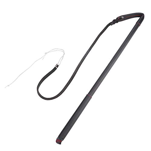 HWGING Longierpeitsche, 58 × 4 × 4 cm, künstliches Rindsleder, mit Griff, für mittelgroße und große Hunde, Trainingszubehör, Stab von HWGING
