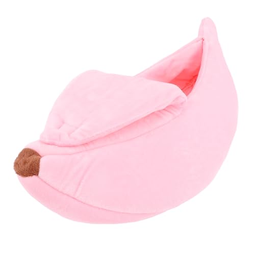 Hübsches Haustierbett, Halbgeschlossenes Haustierhaus in Bananenform für Kleine Katzen, Hunde, Hamster, Warmer und Bequemer Individueller Raum, Einzigartiges Design Hübsches Haustierbett, Halbgeschlossenes Haustierhaus in Bananenform für Kleine Katzen, Hunde, Hamster, Warmer und Bequemer Individueller Raum, Einzigartiges Design von HWGING