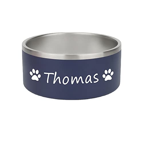 HWLY Futternapf mit individuellem Namen, personalisierbarer Futternapf, Edelstahl, rutschfester Hundenapf für mittelgroße und große Hunde, Größe S, Dunkelblau HWLY Futternapf mit individuellem Namen, personalisierbarer Futternapf, Edelstahl, rutschfester Hundenapf für mittelgroße und große Hunde, Größe S, Dunkelblau von HWLY