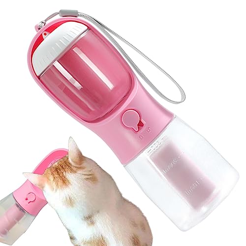 Hunde-Wasserflaschenspender, spülmaschinenfest, tragbare Haustier-Wasserflasche mit Futterbehälter, Haustierbedarf, auslaufsicherer Hundewasser- und Futterspender für Welpen, kleine, mittelgroße und Hunde-Wasserflaschenspender, spülmaschinenfest, tragbare Haustier-Wasserflasche mit Futterbehälter, Haustierbedarf, auslaufsicherer Hundewasser- und Futterspender für Welpen, kleine, mittelgroße und von HWORKS