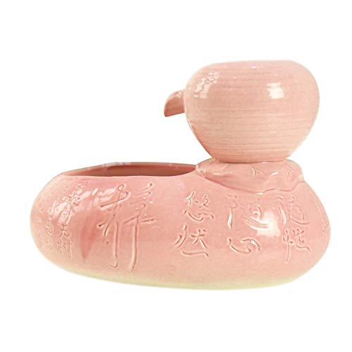 HXFEN Keramik Cat Drinking Fountainâ Automatische Circulation Hundewasser-Zufuhr Gesunde Und Hygiene Haustier-Wasser-Brunnen Mit Quiet Wasserpumpe Elektrisch Wasser Bowl 0,5 Liter Schwarz,Rosa von HXFEN