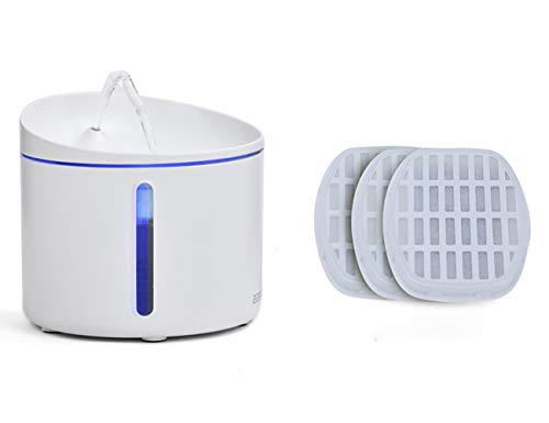 Katzen automatisches Wasserspender,Trinkbrunnen für Haustiere Mehrfachfiltration,Trockenbrand verhindern,stumm schalten geringer Energieverbrauch/Weiß / 1L Katzen automatisches Wasserspender,Trinkbrunnen für Haustiere Mehrfachfiltration,Trockenbrand verhindern,stumm schalten geringer Energieverbrauch/Weiß / 1L von HXFENA