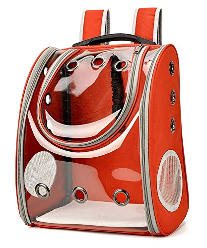 Pet Cat Carriers Welpenrucksack Space Capsule Dog Bags Rucksack mit Atmungsaktivem Mesh-Fenster/rot / 310×210×410mm Pet Cat Carriers Welpenrucksack Space Capsule Dog Bags Rucksack mit Atmungsaktivem Mesh-Fenster/rot / 310×210×410mm von HXFENA