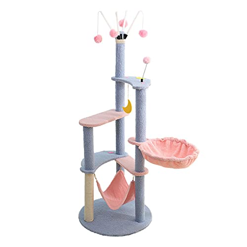 Blue Planet Katzenbaum Katzenturm für den Innenbereich, Kratzbaum, Springspielzeug, Klettergerüst, integriertes multifunktionales Apartment, für alle Katzen Blue Planet Katzenbaum Katzenturm für den Innenbereich, Kratzbaum, Springspielzeug, Klettergerüst, integriertes multifunktionales Apartment, für alle Katzen von HXFFXHF