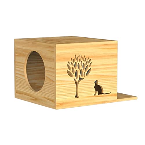 Katzenbäume An der Wand montiertes Katzenklettergerüst Massiver Katzenbaum Sechseck-Raumkapsel Katzenwand Sprungbrett Kätzchenhaus Leiter Haustiermöbel (Größe: D) von HXFFXHF