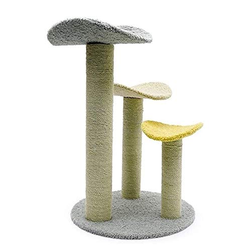 Katzenbäume Blatt-Katzenklettergerüst Katzennest Katzenbaum Integrierte Plattform Ablage Greifbrett Sisal-Greifbaum Katzenspielzeug Heimtierbedarf, Pfosten Haustier-Spielhaus (Farbe: 60x60x120cm) von HXFFXHF