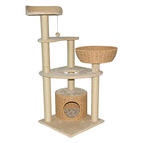 Katzenbaum, Katzenturm, Indoor-Katzenklettergerüst, Katzenkratzbaum, multifunktionales Katzennest, Sprungplattform, Sisal-Katzenunterhaltungszentrum von HXFFXHF