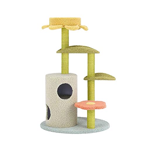 Katzenbaum, Katzenvilla, Katzenstreu-Baum, Loch-Sprungplattform, Katzenklettersäule, multifunktionales Katzenklettergerüst, Katzen-Aktivitätszentrum von HXFFXHF