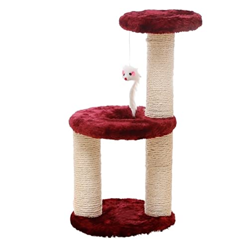 Katzenbaum für große Katzen, Katzenspielzeug, Kratzbaum, Sisalseil, Katzenkratzbaum, 3-lagig, Katzenbaum zum Kratzen von Kätzchen, Krallen, Katzenklettergerüst, Mobile Pfosten für Haustiere, Katze Katzenbaum für große Katzen, Katzenspielzeug, Kratzbaum, Sisalseil, Katzenkratzbaum, 3-lagig, Katzenbaum zum Kratzen von Kätzchen, Krallen, Katzenklettergerüst, Mobile Pfosten für Haustiere, Katze von HXFFXHF