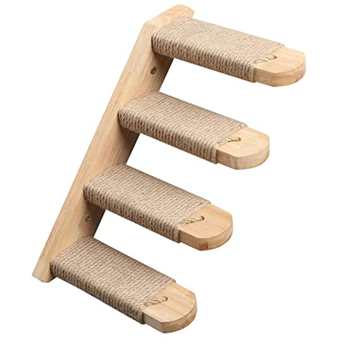Katzenbaum für große Katzen Katzenklettern Massives Wandgestell Katzentreppe Sisalseilbrett Klettertreppe Katzenkratzbaum Katzennetz Katzenvision von HXFFXHF