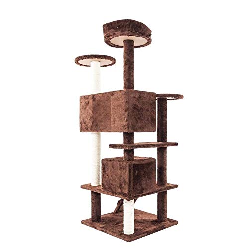 Katzenbaumhäuser, 91,4 cm, 132,1 cm, Kletterbaum für Katzen, Kratzbaum, Spielzeug, braun, Hüpfturm für Haustiere, Kletterhaus, Haustierbedarf, Pfosten, Spielhaus für Haustiere (Farbe: Beige, 91,4 cm) Katzenbaumhäuser, 91,4 cm, 132,1 cm, Kletterbaum für Katzen, Kratzbaum, Spielzeug, braun, Hüpfturm für Haustiere, Kletterhaus, Haustierbedarf, Pfosten, Spielhaus für Haustiere (Farbe: Beige, 91,4 cm) von HXFFXHF