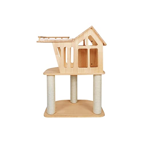 Katzenbaumhäuser, Katzenschaber, Katzenbaum, Katzenstreu, Katzenkratzbaum, mehrschichtiges quadratisches Holz, Katzenklettern, Katzenkratzen (Farbe: B) (A), warm wie eh und je von HXFFXHF