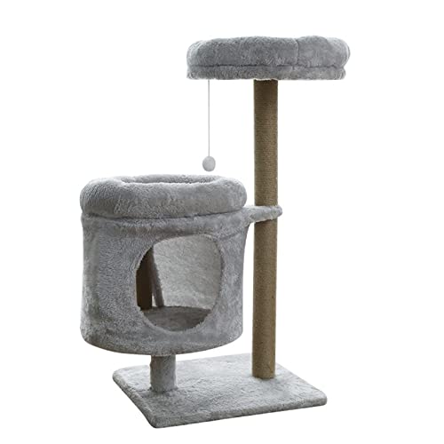 Katzenbaumhäuser Katzenkletter-Katzenbaum mit integriertem Nest Mehrschichtige Katzenklettersäule Katzensprungplattform Katzenbedarf (Größe: 2) (1) Warm wie Immer von HXFFXHF