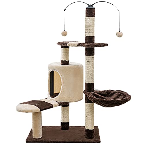 Katzenbaumturm, fischförmiges Katzenklettergerüst, Katzenbaumturm mit Katzenstreu und Sisal-Klettersäule Katzenbaumturm, fischförmiges Katzenklettergerüst, Katzenbaumturm mit Katzenstreu und Sisal-Klettersäule von HXFFXHF