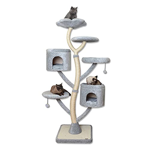 Kratzbaum aus Massivholz, Katzenturm für den Innenbereich, Kratzbaum, Springspielzeug, Klettergerüst, Holzzubehör für Wohnungen und Villen, für alle Katzen Kratzbaum aus Massivholz, Katzenturm für den Innenbereich, Kratzbaum, Springspielzeug, Klettergerüst, Holzzubehör für Wohnungen und Villen, für alle Katzen von HXFFXHF