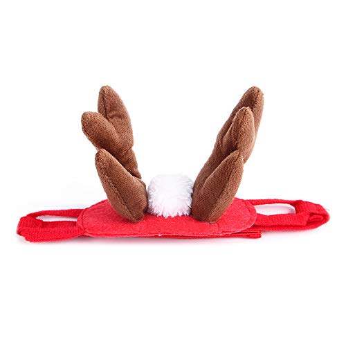 HXHON Haarband für Haustiere, weihnachtliches Design, mit Geweih-Krone und Kopfbedeckung, für Hunde/Katzen, kreatives Kostüm, Cosplay-Zubehör von HXHON
