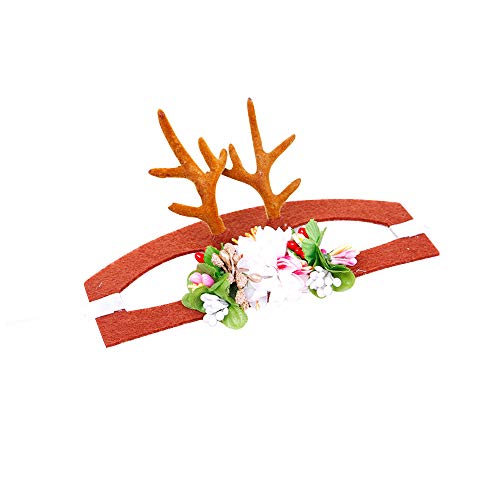 HXHON Haarband für Haustiere, weihnachtliches Geweih, für Hunde und Katzen, kreativ, lustiges Kopfschmuck, Cosplay-Accessoires, Festival, Party-Zubehör von IHONYI