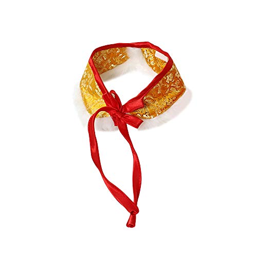 HXHON Hundehalsband mit Fliege, chinesischer Stil, warme Halskette, Halsband, Anhänger, Haustierhalsband, Fliege, für Welpen und Kätzchen von HXHON