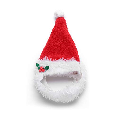 HXHON Hundemütze Weihnachten Haustier Kopfbedeckung Creative Santa Kopfbedeckung Kopfschmuck Party Kostüm Cosplay Zubehör Fotografie Requisiten (M) von HXHON