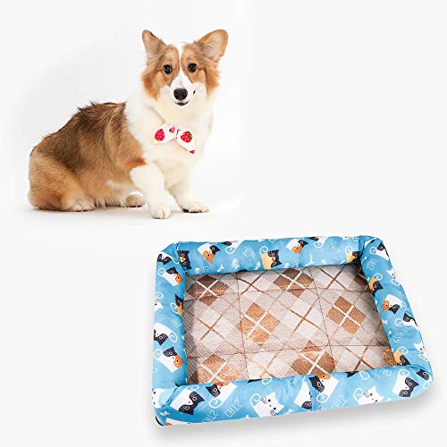 HXHON Kühlmatte für Hunde und Haustiere, kühlendes Bett, waschbar, für den Sommer, atmungsaktiv, waschbar (M:52 x 37 cm, C) von IHONYI
