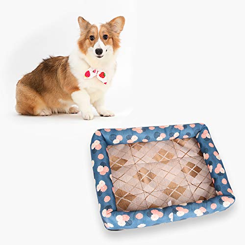 HXHON Kühlmatte für Hunde und Haustiere, kühlendes Bett, waschbar, für den Sommer, atmungsaktiv, waschbar (S: 40 x 30 cm, B) von HXHON