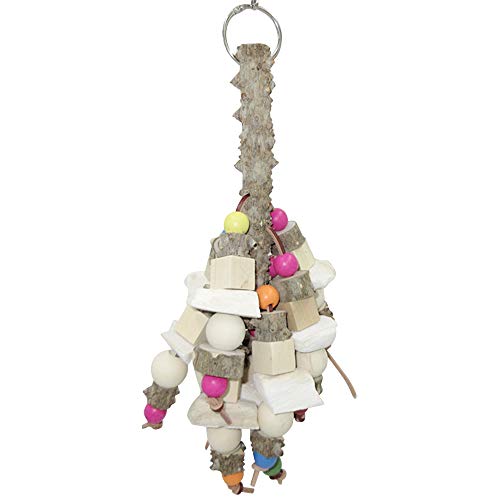 HXHON Papageien-Spielzeug zum Kauen von Vögeln aus natürlichem Pfeffer Holz Vogel Bissseil Spielzeug Haustier Zubehör Dekoration von IHONYI