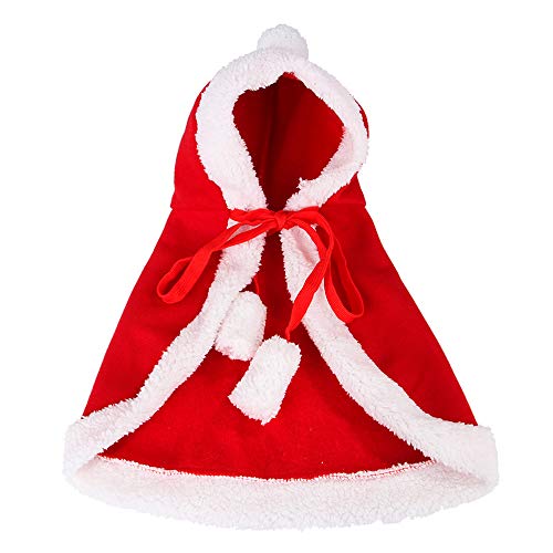 Hunde-Umhang mit Hut, warm, mit Kapuze, Weihnachts-Kostüm, für Hunde und Katzen von IHONYI