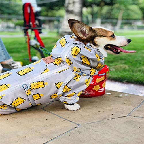 Golden-Retriever-Kostüm Corgi Voll eingewickelter wasserdichter Regenmantel Oberbekleidung Weicher Kapuzenpulli Vierbeinige Hundekleidung Atmungsaktiver Overall Golden-Retriever-Kostüm Corgi Voll eingewickelter wasserdichter Regenmantel Oberbekleidung Weicher Kapuzenpulli Vierbeinige Hundekleidung Atmungsaktiver Overall von HXKJ