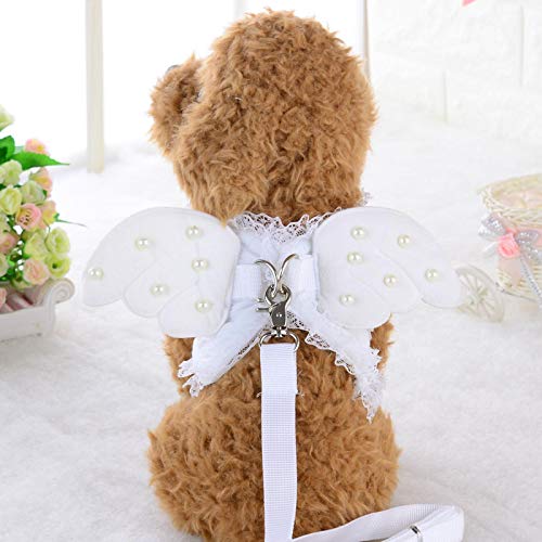 HXKJ Angel Wing Princess Pet Dog Harness Leashes Puppy Pearl Accessories Adjustable Leashes Size S-L for Small Dogs HXKJ Angel Wing Princess Pet Dog Harness Leashes Puppy Pearl Accessories Adjustable Leashes Size S-L for Small Dogs von HXKJ